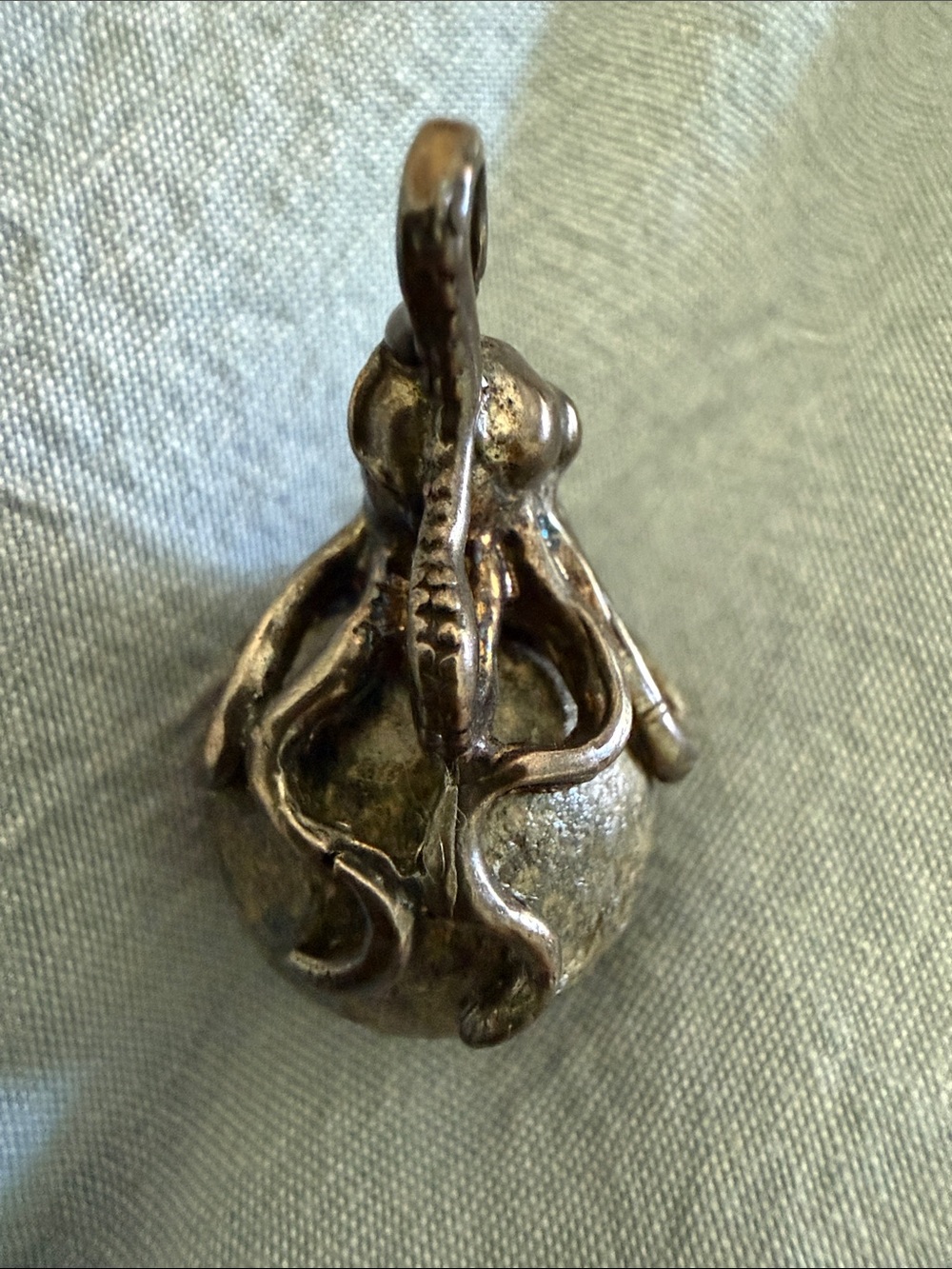 Art Nouveau Octopus and musket ball pendant - VTG English UNIQUE!